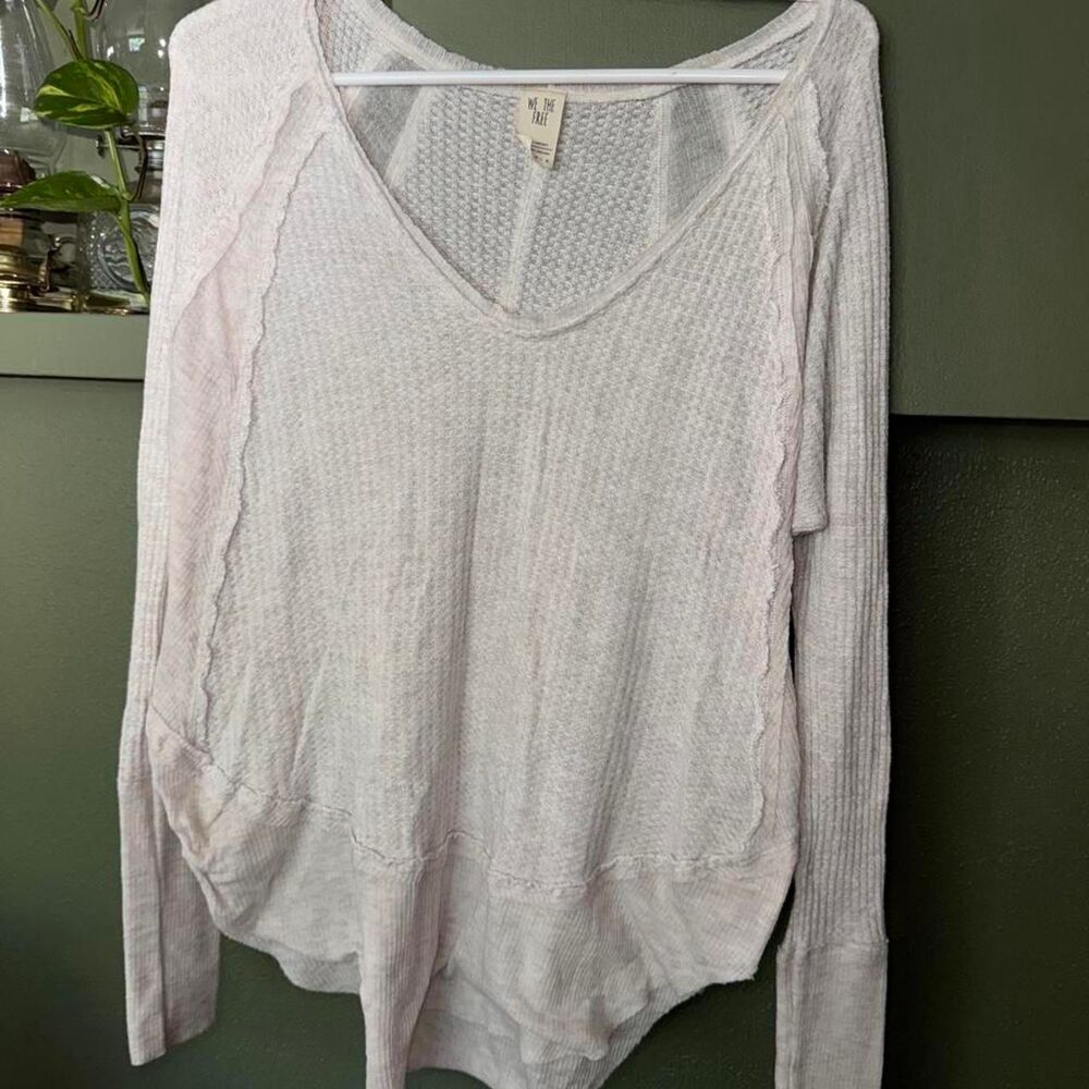 Free People We The Free Waffle Knit Thermal Top Size XS